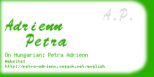 adrienn petra business card